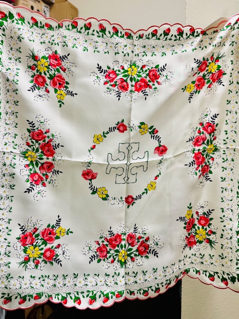 Garden Veil-Print Silk Scarf from Tory Burch - Picture 7 of 7